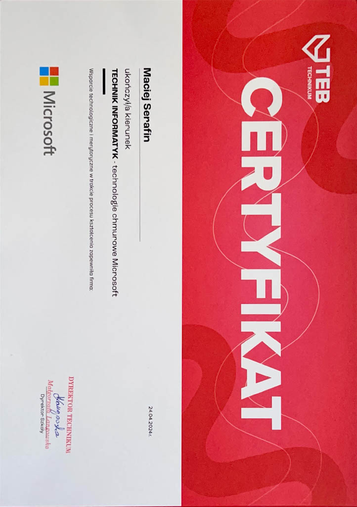 Certificate 1